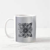 Original keltischer Knoten Silver Black Kaffeetasse (Links)