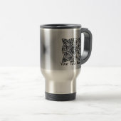 Original keltischer Knoten Silver Black Reisebecher (VorderseiteRechts)