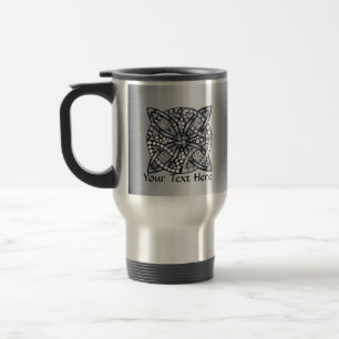 Original keltischer Knoten Silver Black Reisebecher