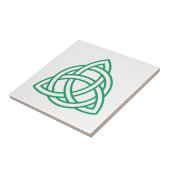 Original keltisches Triquetra Knot green Ikone Fliese (Seite)