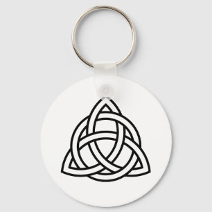 Original keltisches Triquetra Knot schwarze Ikone Schlüsselanhänger