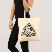 Original keltisches Triquetra Knot schwarze Ikone Tragetasche (Vorderseite (Produkt))