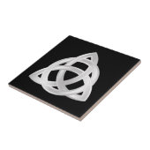 Original keltisches Triquetra Knot silberne Ikone Fliese (Seite)