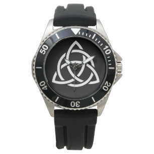Original keltisches Triquetra Weiße Ikone Armbanduhr