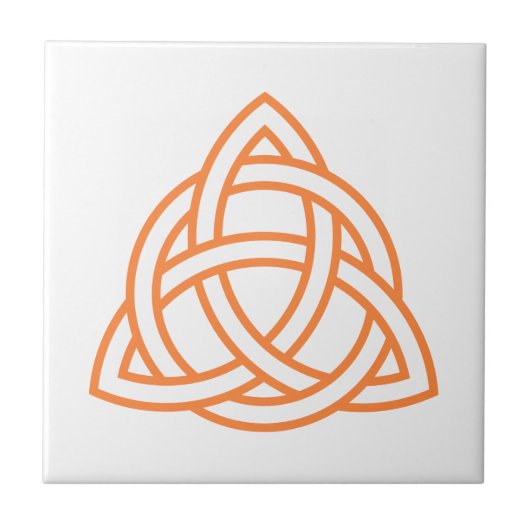 Original keltisches Triquetra Weiße Ikone Fliese (Vorderseite)