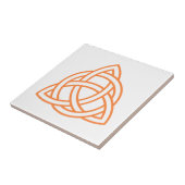 Original keltisches Triquetra Weiße Ikone Fliese (Seite)