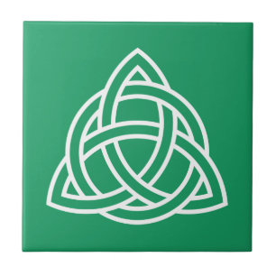 Original keltisches Triquetra Weiße Ikone Intellil Fliese