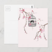 Original Kirschblütenkunst Postkarte (Vorne/Hinten)