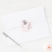 Original Kirschblütenkunst Runder Aufkleber (Umschlag)