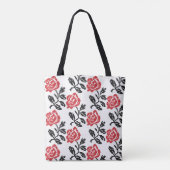 Original Kreuzstich-Blume | ROTE ROSE Tasche (Rückseite)