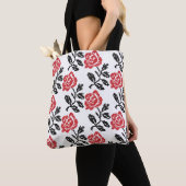 Original Kreuzstich-Blume | ROTE ROSE Tasche (Von Nahem)