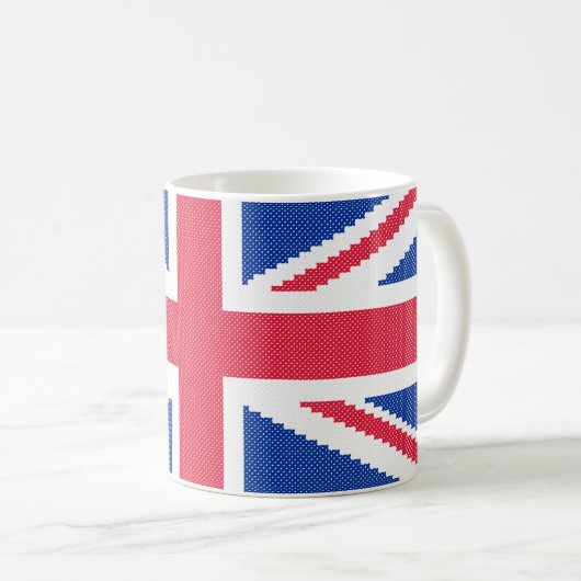 Original Kreuzstich-Designbuchse Kaffeetasse (VorderseiteRechts)