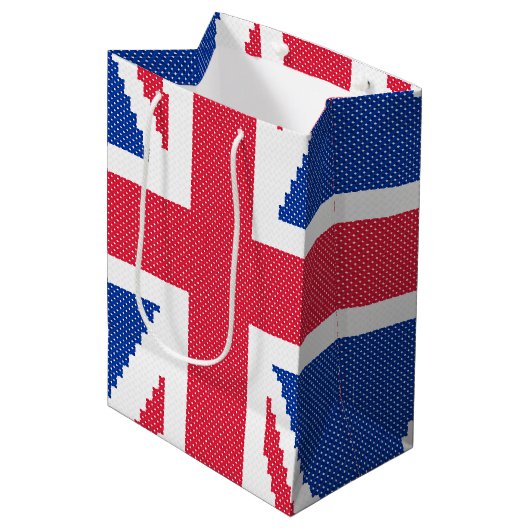 Original Kreuzstich-Designbuchse Mittlere Geschenktüte (Vorderseite Schrägansicht)