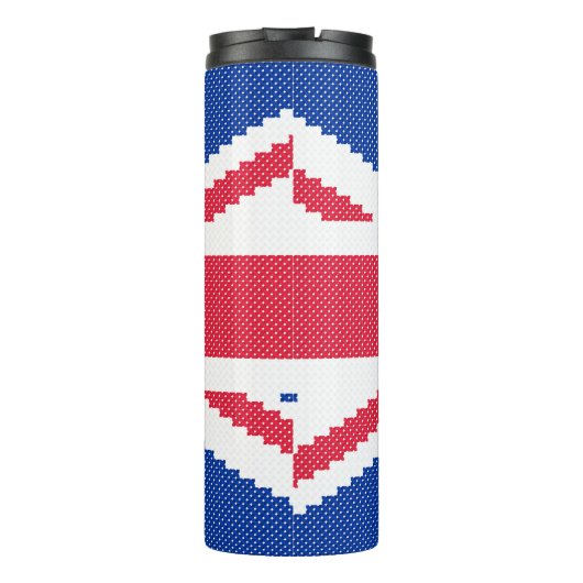 Original Kreuzstich-Designbuchse Thermosbecher (Rückseite)