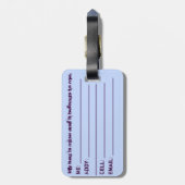 Original Kunst: "Eny, meeny, miny, moe..." Gepäckanhänger (Rückseite vertikal)