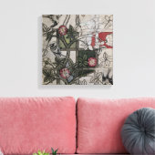 Original-Kunstwerk für "Trellis"-Tapete-Design, 1 Leinwanddruck (Insitu (Wohnzimmer))