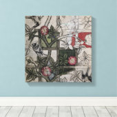 Original-Kunstwerk für "Trellis"-Tapete-Design, 1 Leinwanddruck (Insitu (Holzboden))