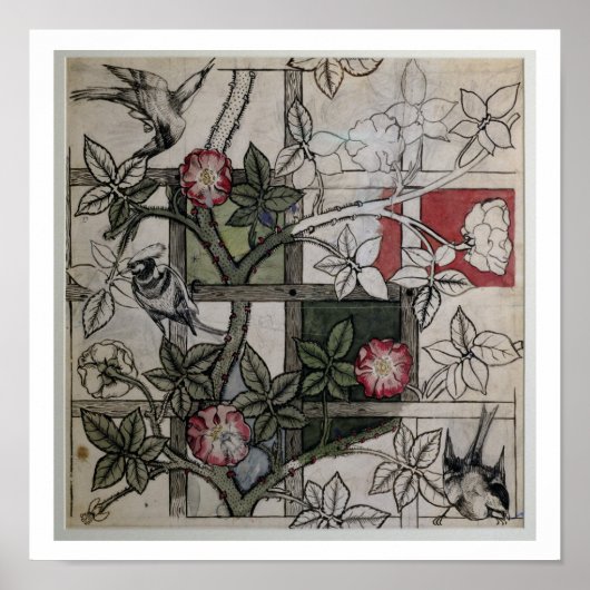 Original-Kunstwerk für "Trellis"-Tapete-Design, 1 Poster (Vorne)