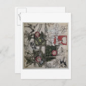 Original-Kunstwerk für "Trellis"-Tapete-Design, 1 Postkarte (Vorne/Hinten)