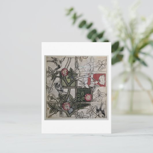 Original-Kunstwerk für "Trellis"-Tapete-Design, 1 Postkarte (Stehend Vorderseite)