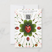 Original Ladybug Red White Dankeskarte (Rückseite)