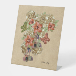 Original Leder und Wildleder Sockelschild