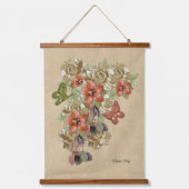 Original Leder und Wildleder Wandteppich Mit Holzrahmen (Vorderseite)