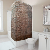 Original Ledertextur Hintergrund nah-up, embo Duschvorhang (Beispiel)