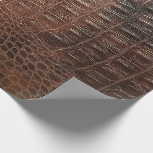 Original Ledertextur Hintergrund nah-up, embo Geschenkpapier (Ecke)