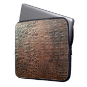 Original Ledertextur Hintergrund nah-up, embo Laptopschutzhülle (Vorderseite Links)