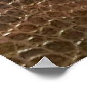 Original Ledertextur Hintergrund nah-up, embo Poster (Ecke)
