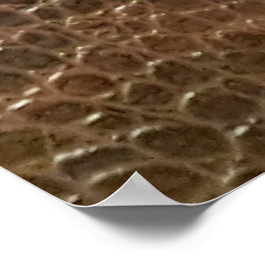 Original Ledertextur Hintergrund nah-up, embo Poster (Ecke)