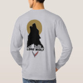 Original Lone Wolf T - Shirt in Grau und Rot (Rückseite)