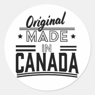 Original Made in Canada Logo Runder Aufkleber