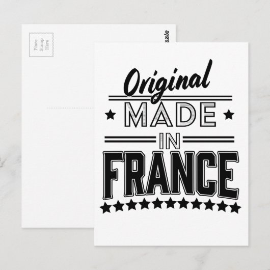 Original made in France Logo Postkarte (Vorne/Hinten)