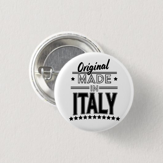 Original Made in Italy-Logo Button (Vorne & Hinten)