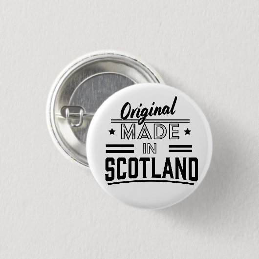 Original Made in Scotland Retro-Logo Button (Vorne & Hinten)