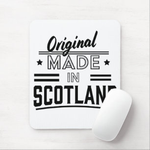 Original Made in Scotland Retro Logo Foto Druck Mousepad