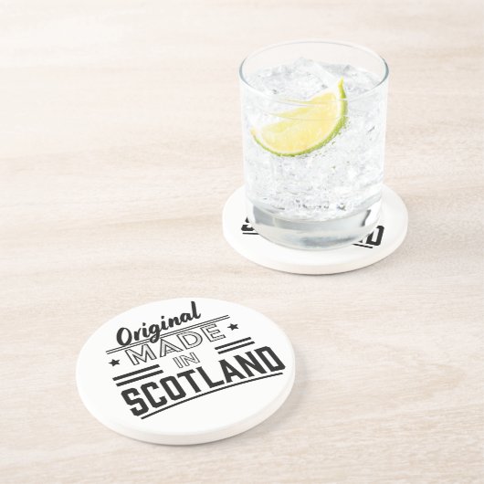 Original Made in Scotland Retro-Logo Getränkeuntersetzer (Seite)