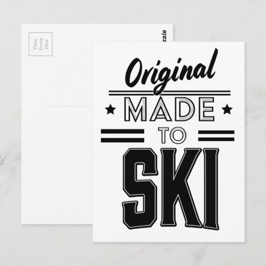 Original Made to Ski Logo Postkarte (Vorne/Hinten)