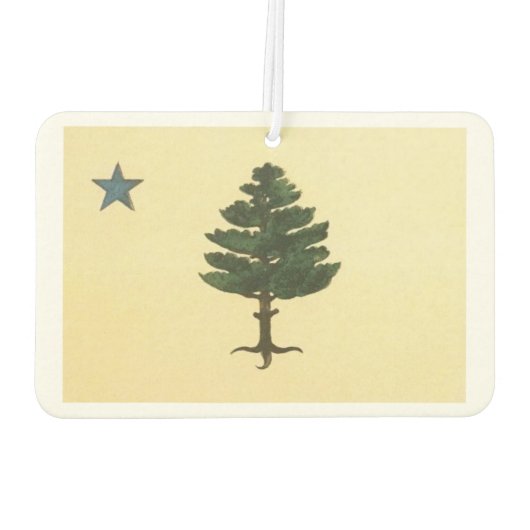 Original Maine Staat Pine Tree Flag Air Freshener Autolufterfrischer (Rückseite)