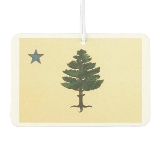 Original Maine Staat Pine Tree Flag Air Freshener Autolufterfrischer (Vorderseite)