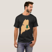 Original Maine State Flag Northern New England T-Shirt (Vorne ganz)
