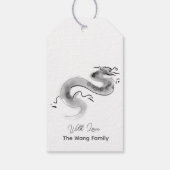 Original Malerei Chinesischer Drache Jahr Geburtst Geschenkanhänger (Rückseite)