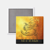 Original Malerei Dragon Vietnamese Neujahr 2024 Magnet (Vorderseite/Rückseite)