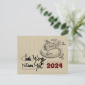 Original Malerei Dragon Vietnamese Neujahr 2024 Postkarte (Stehend Vorderseite)