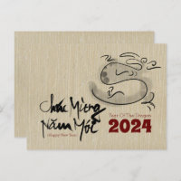 Original Malerei Dragon Vietnamese Neujahr 2024