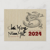 Original Malerei Dragon Vietnamese Neujahr 2024 Postkarte (Vorderseite)