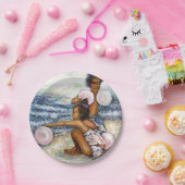 Original Malerei eines Ehepaares in Gewerkschaft S Pappteller (Party)