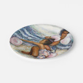 Original Malerei eines Ehepaares in Gewerkschaft S Pappteller (Schrägansicht)